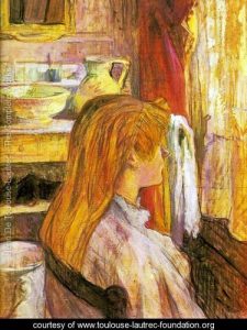 Painting: A woman at the Window by Henri de Troulouse-Lautrec